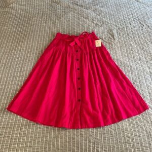 Rose Pink Flared Skirt